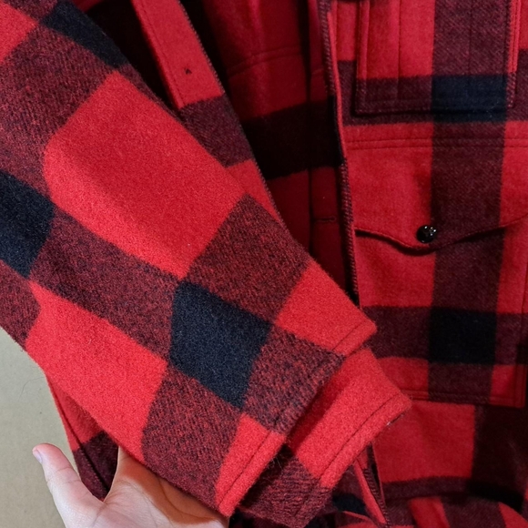 Vintage Filson Mackinaw Wool Shearling Packer Coat Size 46 Made in USA - Picture 4 of 8